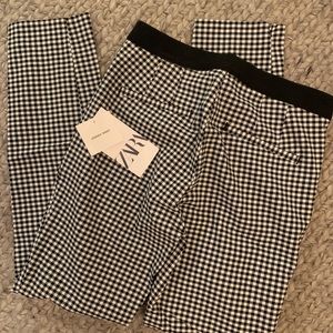 Zara Gingham Cropped Pants NWT